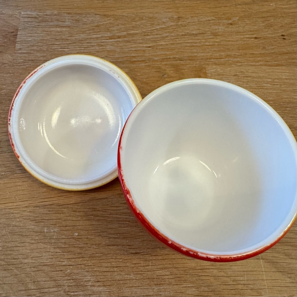 🍎 Vintage Hazel Atlas Apple Jam Jar with Lid — 1940s Milk Glass - Picture 4 of 5
